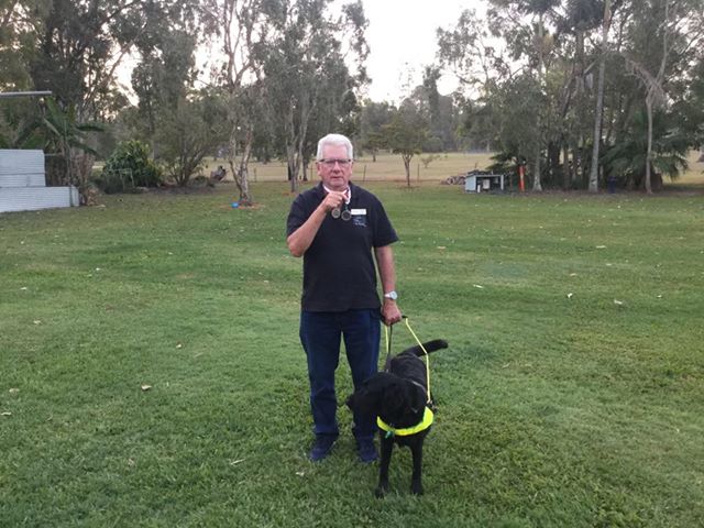 Fred with Guide Dog Ripley.