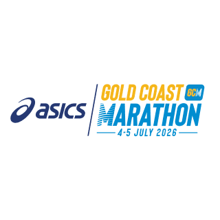 The logo for the Asics Gold Coast Marathon