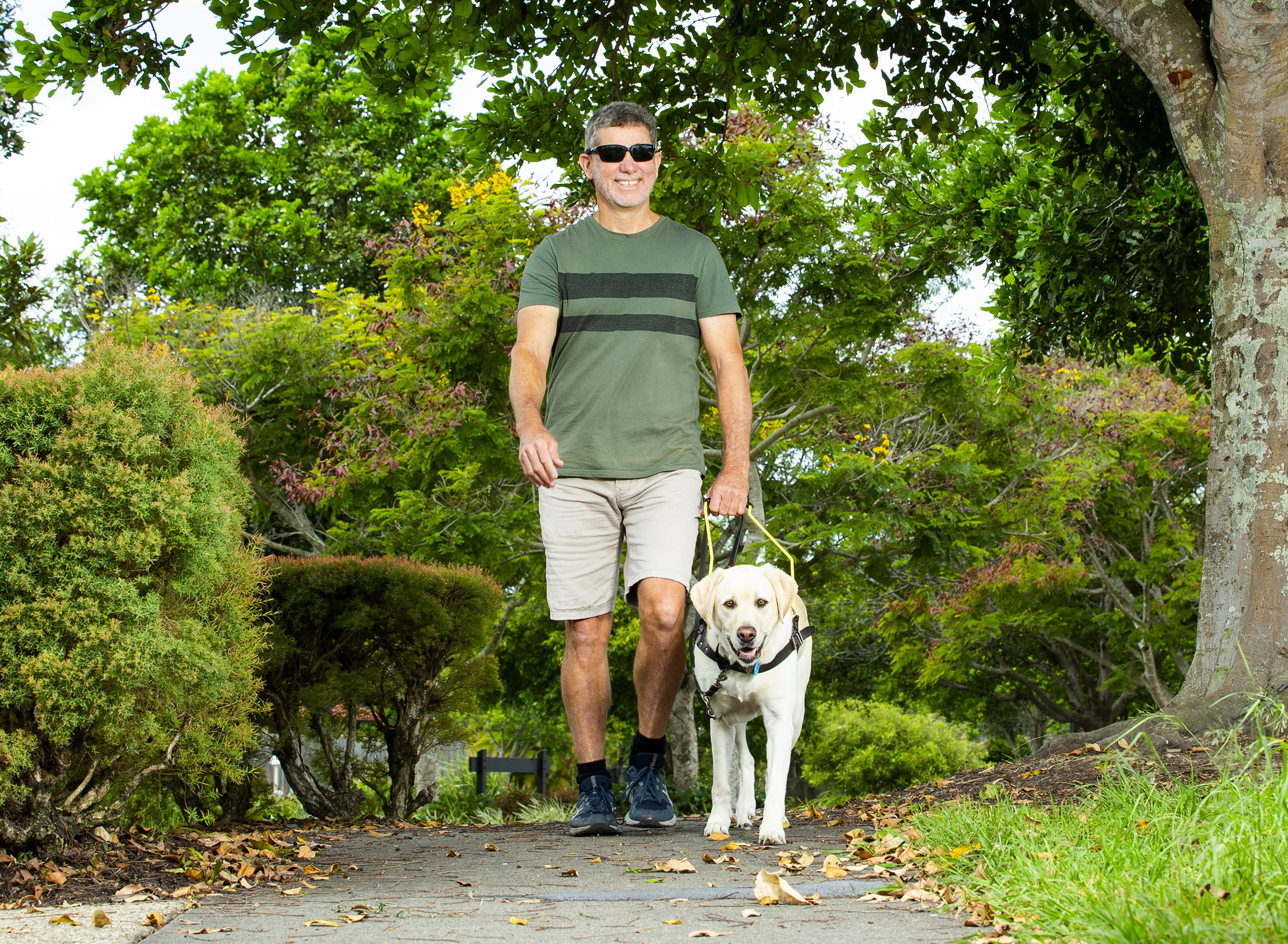 Shayne and Guide Dog Arnie