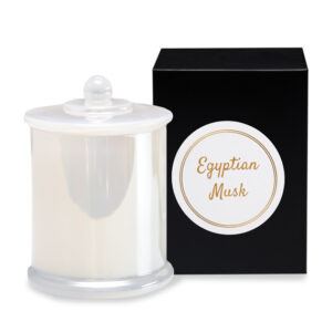 Candle titled 'EgyptionMusk'